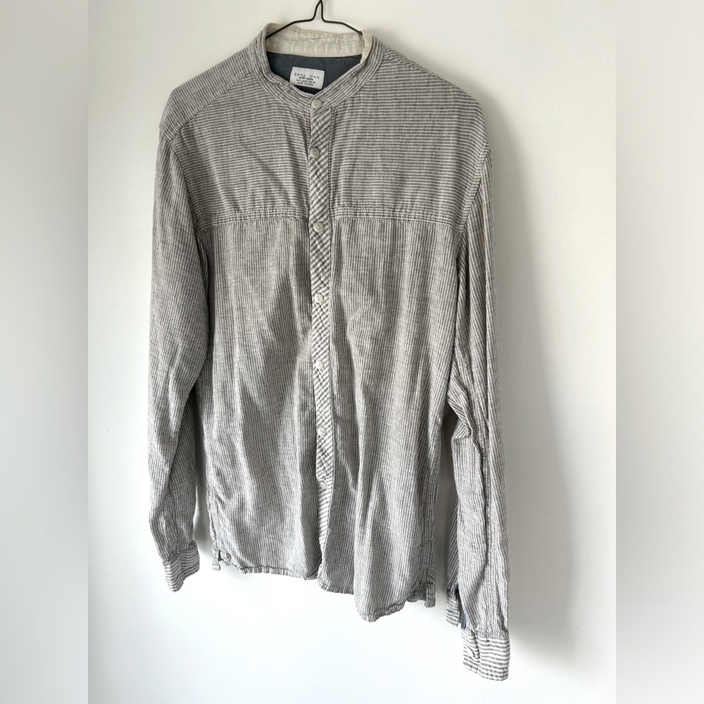 Mandarin Coller Everyday shirt  Zara Man Sport Moda